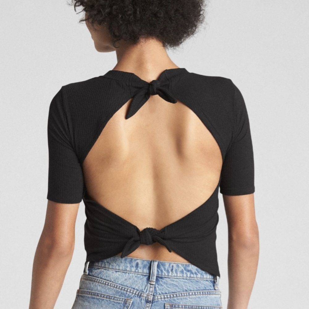 Softspun Ribbed Tie-Back Top